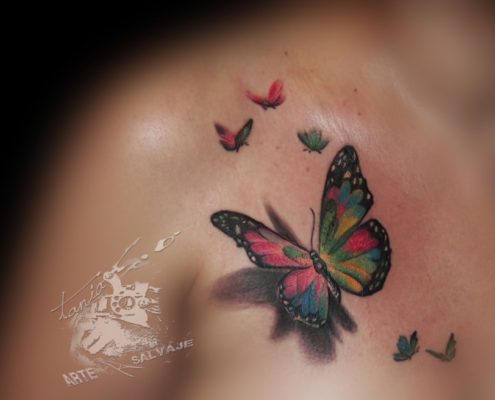 tatuajes pequeños de mariposas realistas 3d valencia