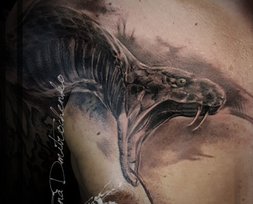 tatuajes realistas 3d serpiente anaconda valencia