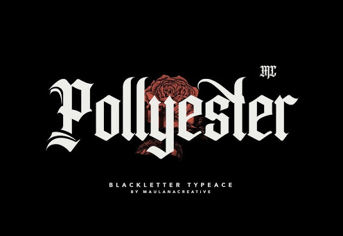 Tipografía Tatuajes Pollyester – Blackletter